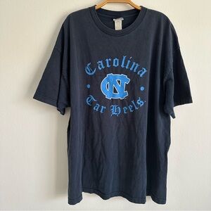 Vintage UNC T Shirt Tar Heels Navy Blue XXL Sports Tee Oversized Baggy